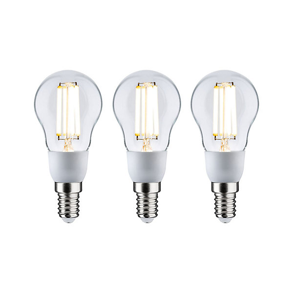 Eco-Line Filament 230 V Sphérique LED E14 Kit de 3 100mm 3x525lm 3x2,5W 3000K Clair