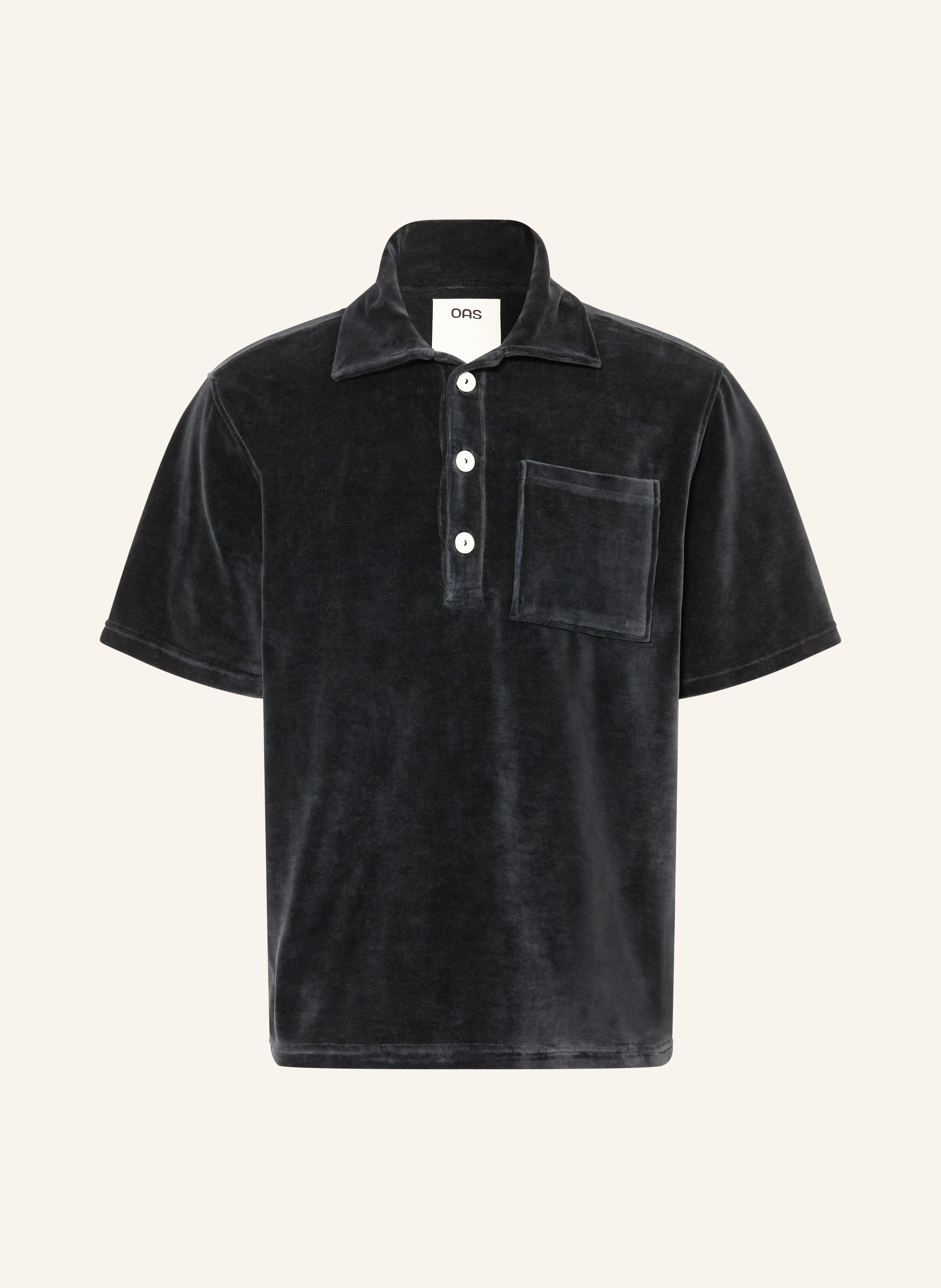 OAS Samt-Poloshirt
