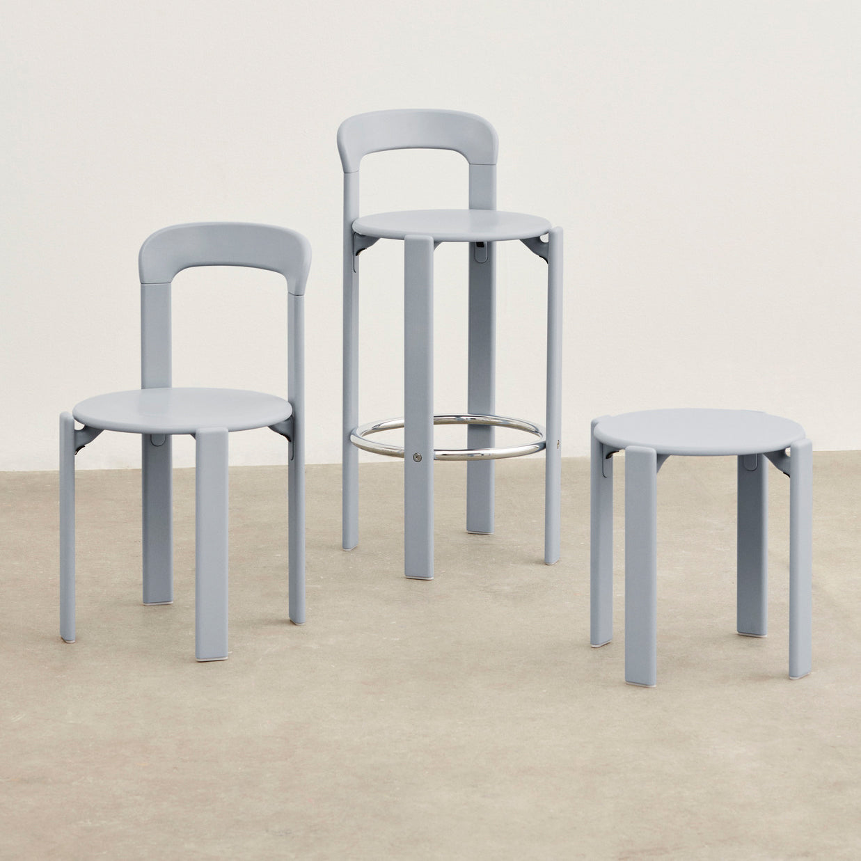 HAY Rey Barkruk High H 75 cm - Slate Blue