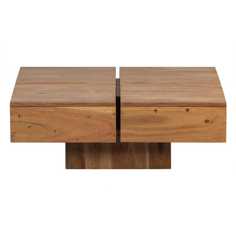 LYRA - Table basse carrée en bois  L 80