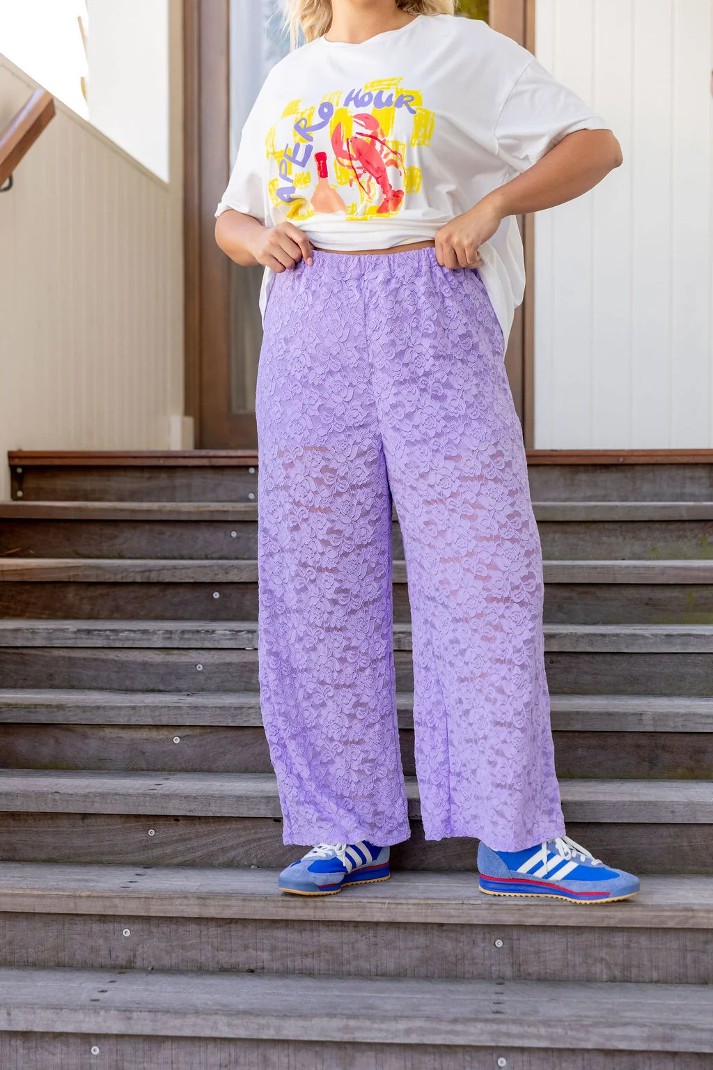 Honey Lace Pant in Lilac