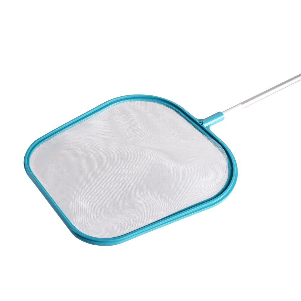 épuisette de piscine perche avec manche alu et plastique bleu L155cm