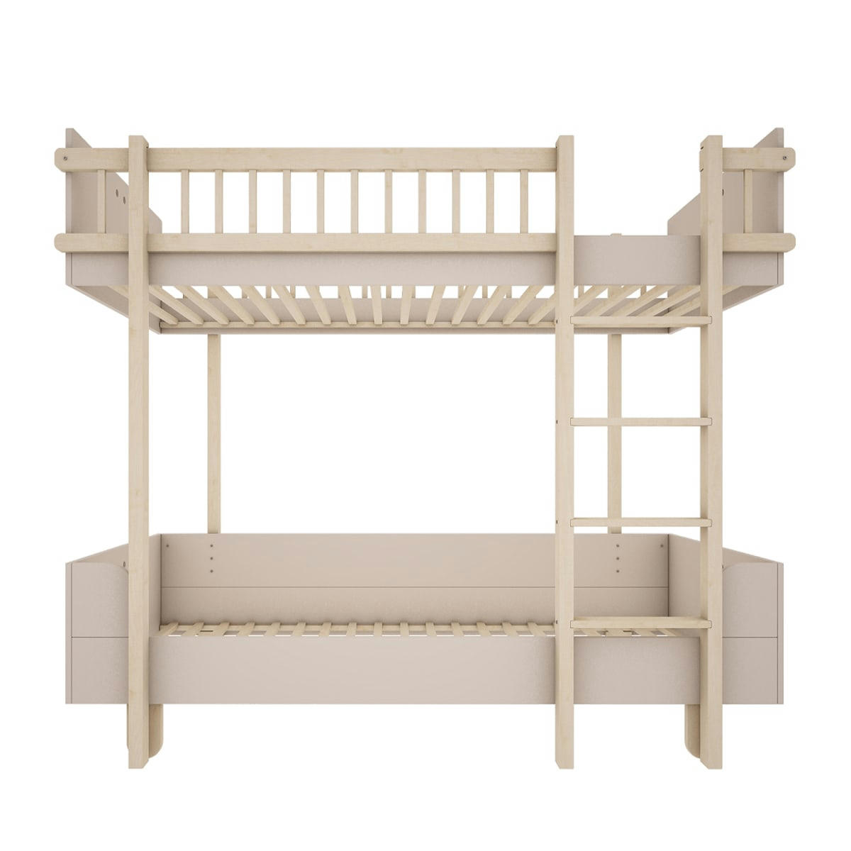 ROMY - Lit superposé 90x200 sommier inclus beige