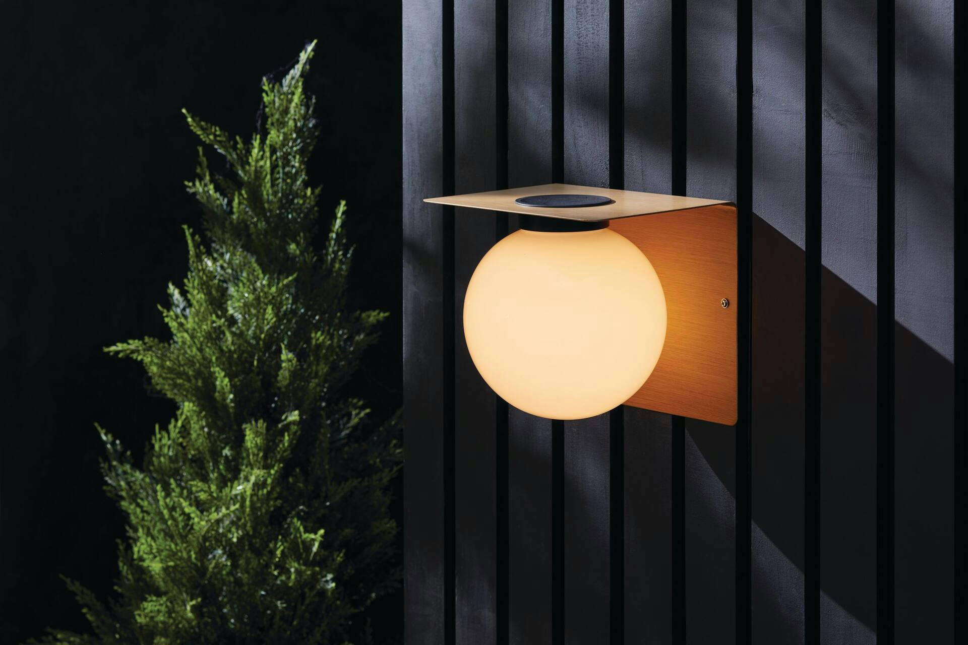 NOMA Outdoor Ray Warm White 10 LM LED Solar Wall Mounted Deck Lights, Black