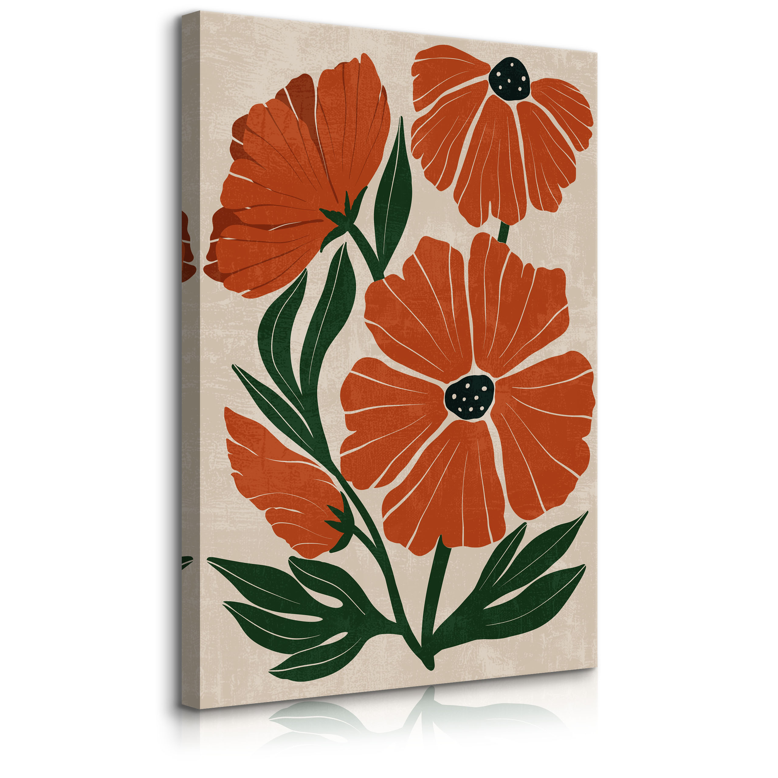 Obraz Pomarańczowe Maki W Stylu Boho 20x30cm