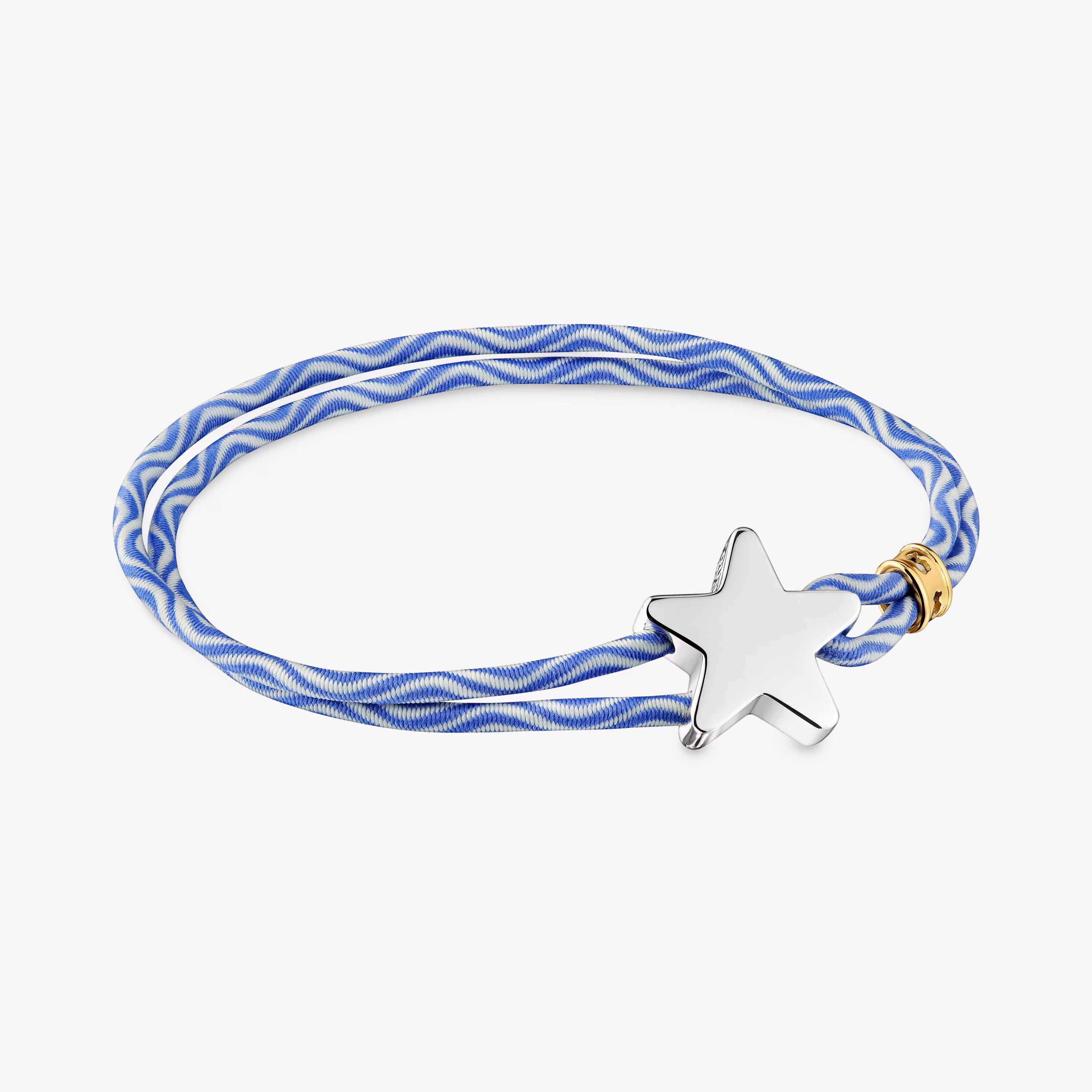 Pulsera elástica azul con estrella de plata Sweet Dolls