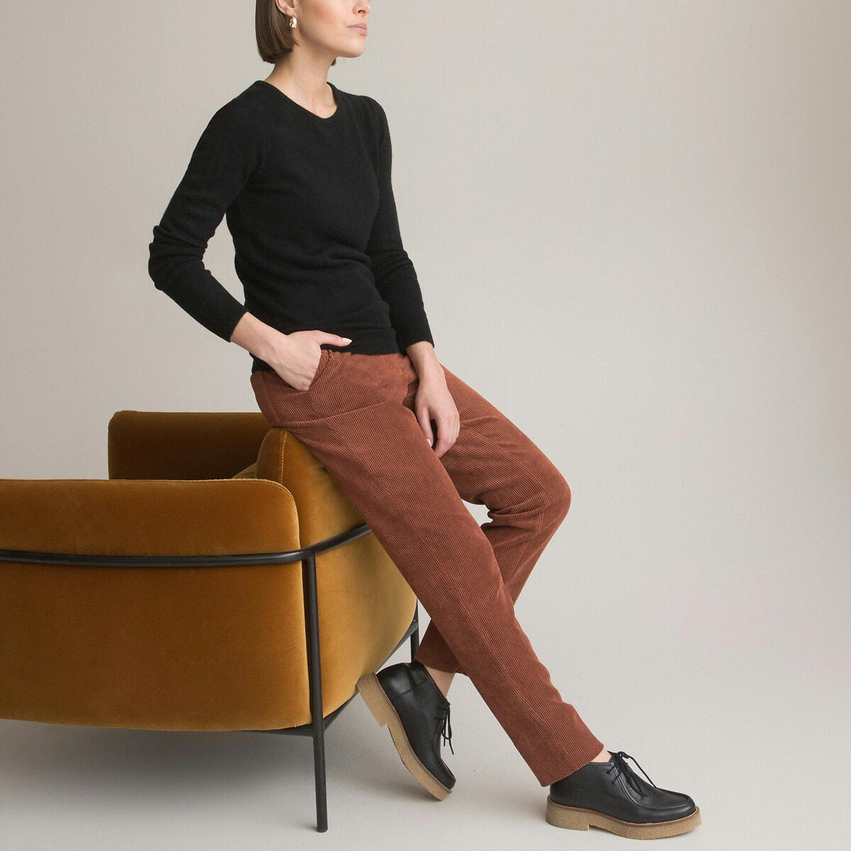 Pull col rond en fine maille, à toucher très doux