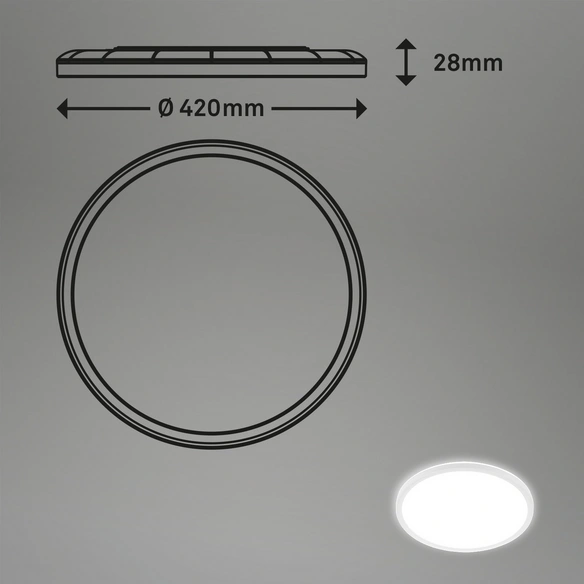 LED Panel »SLIM«, ø: 42 cm, 22 W, 230 V