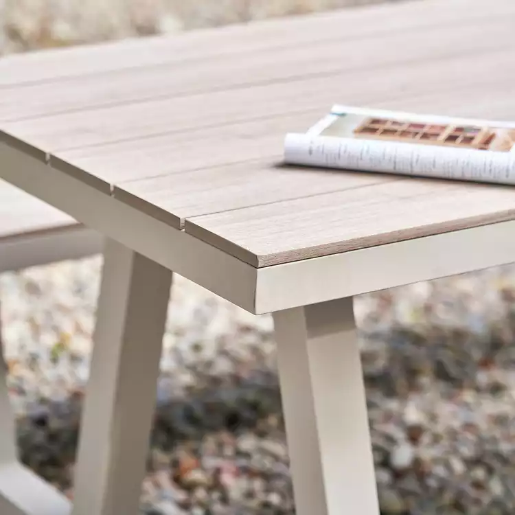 Pacific Aruba 6 Seater Metal Garden Bench - Grey