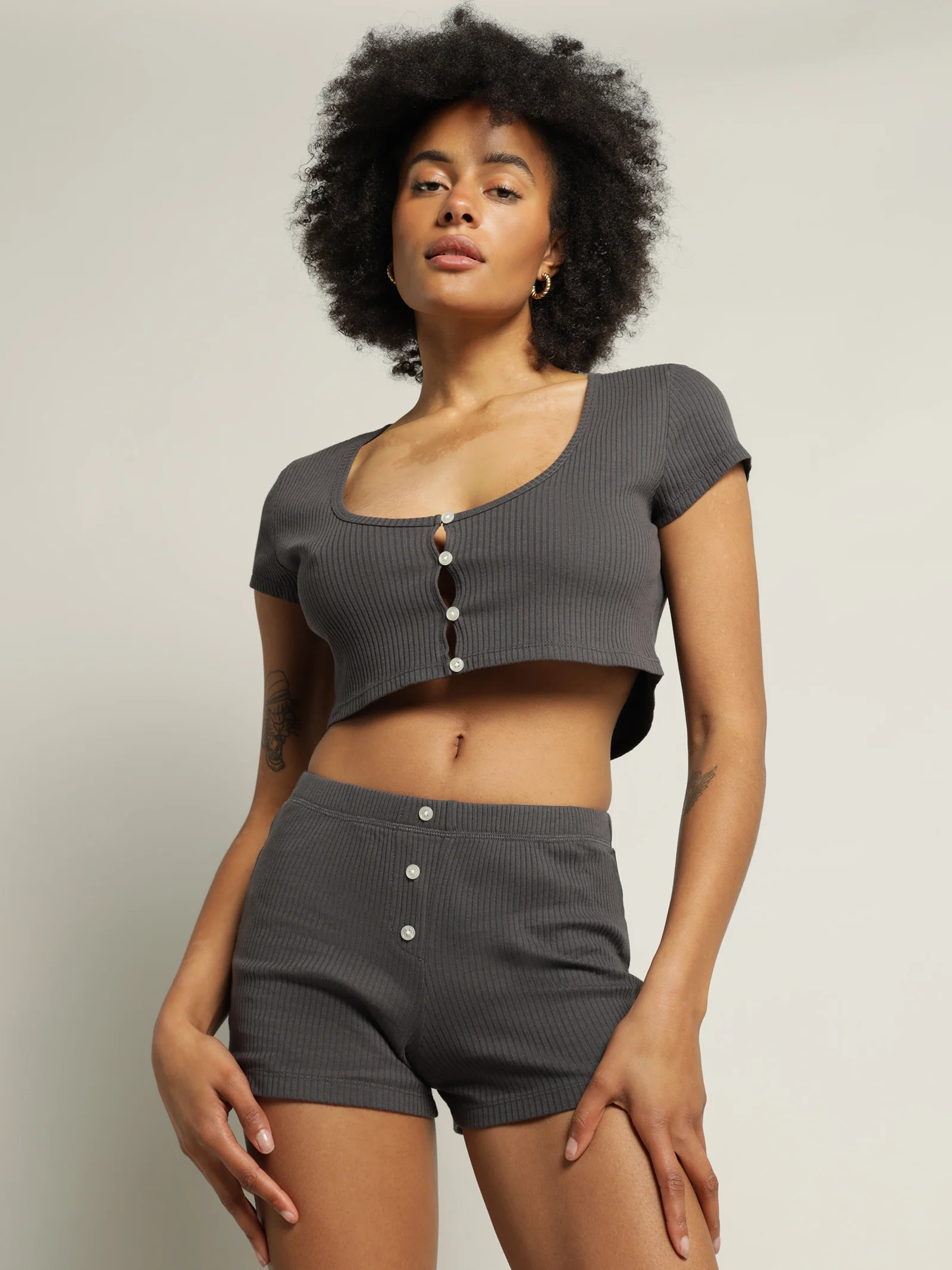 Ribbed Lounge Shorts