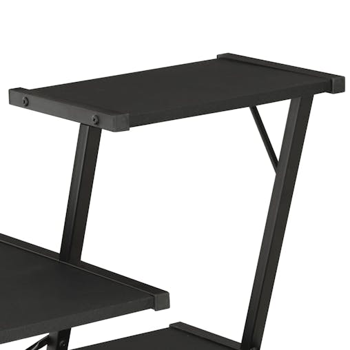 NNEVL Desk with Shelf Black 116x50x93 cm