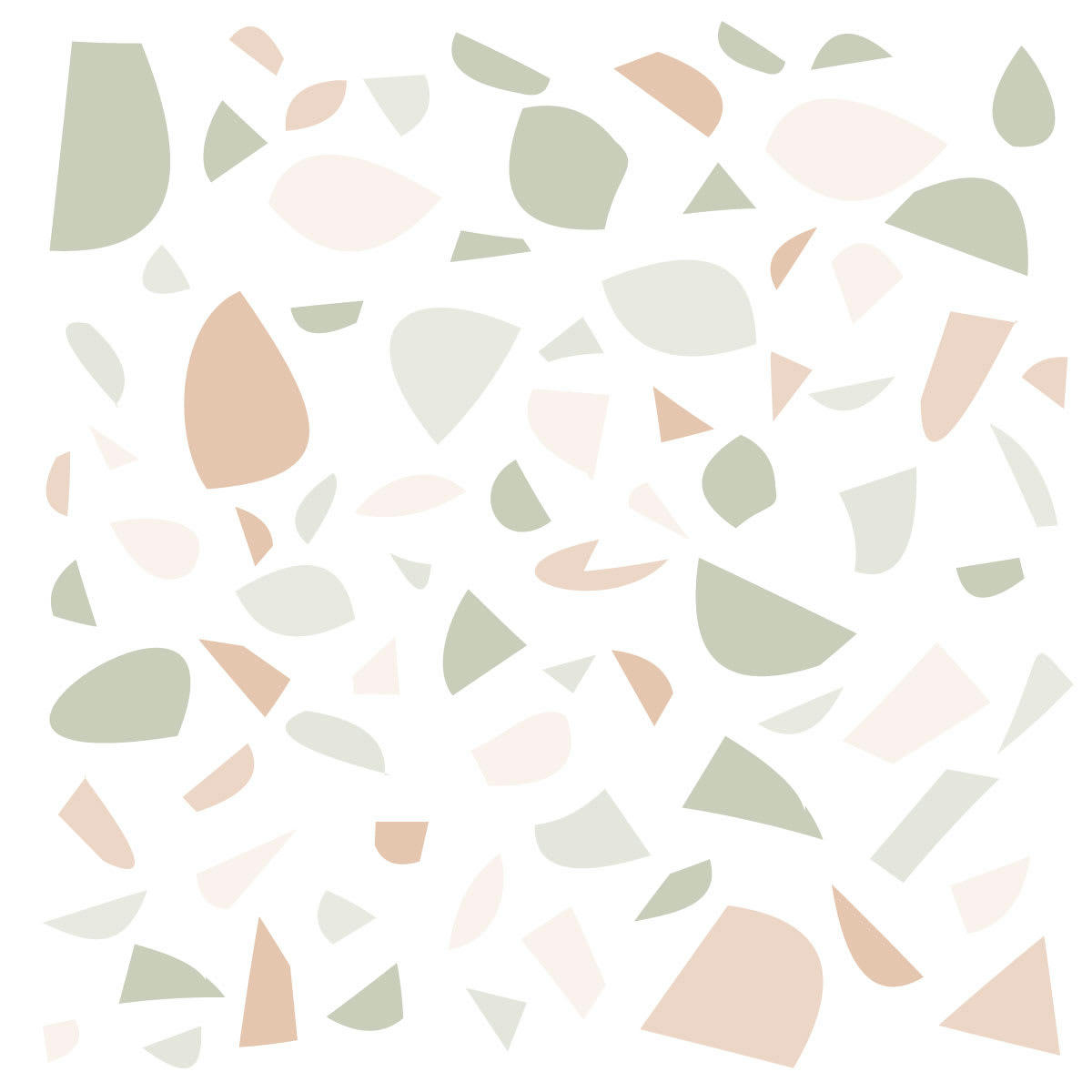 SOFT TERRAZZO - Stickers mureaux en vinyle terrazzo vert et beige