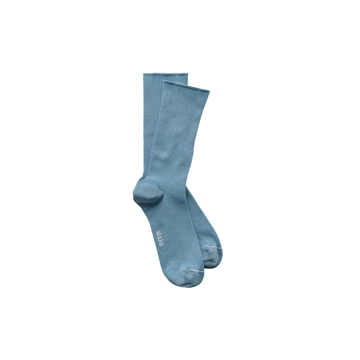 Cotton Rib Socks, opal blue