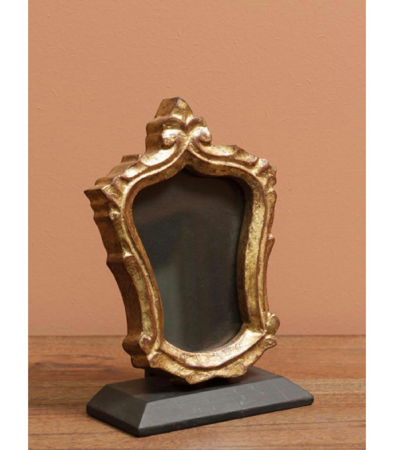 OR - Petit cadre photo à poser noir et doré 15x6x10cm