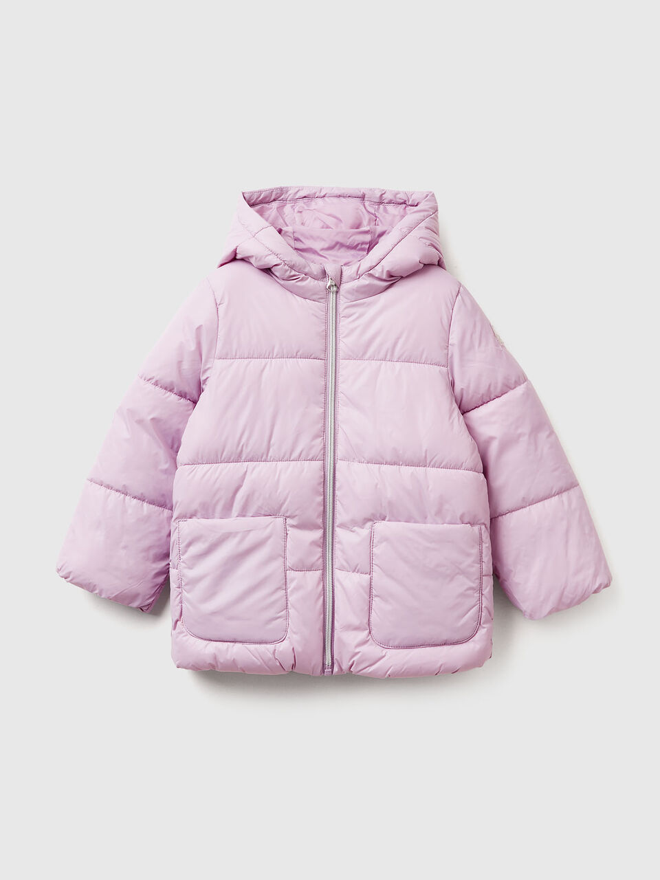 Nylon jacket with hood