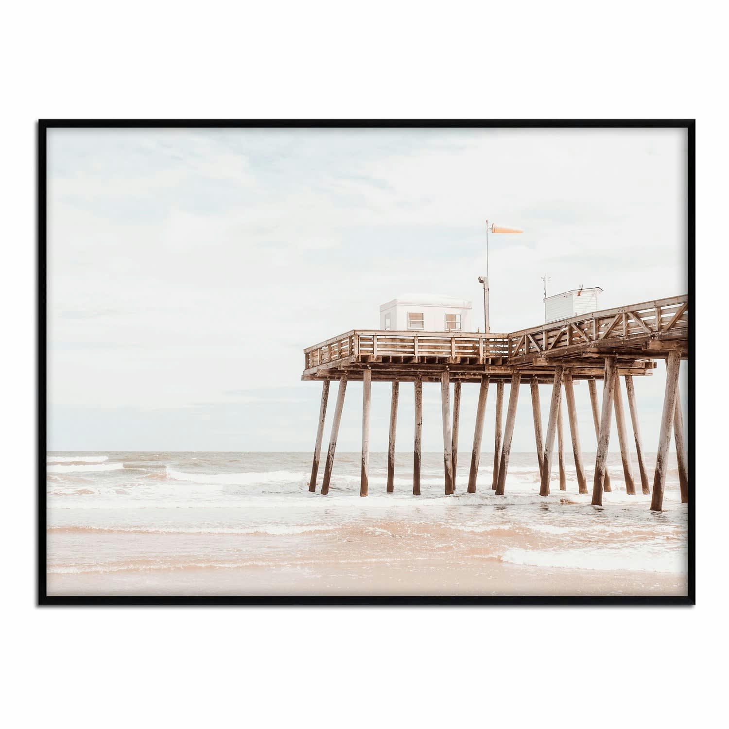 MAR - Affiche avec cadre noir - Ancien quai - 50x70