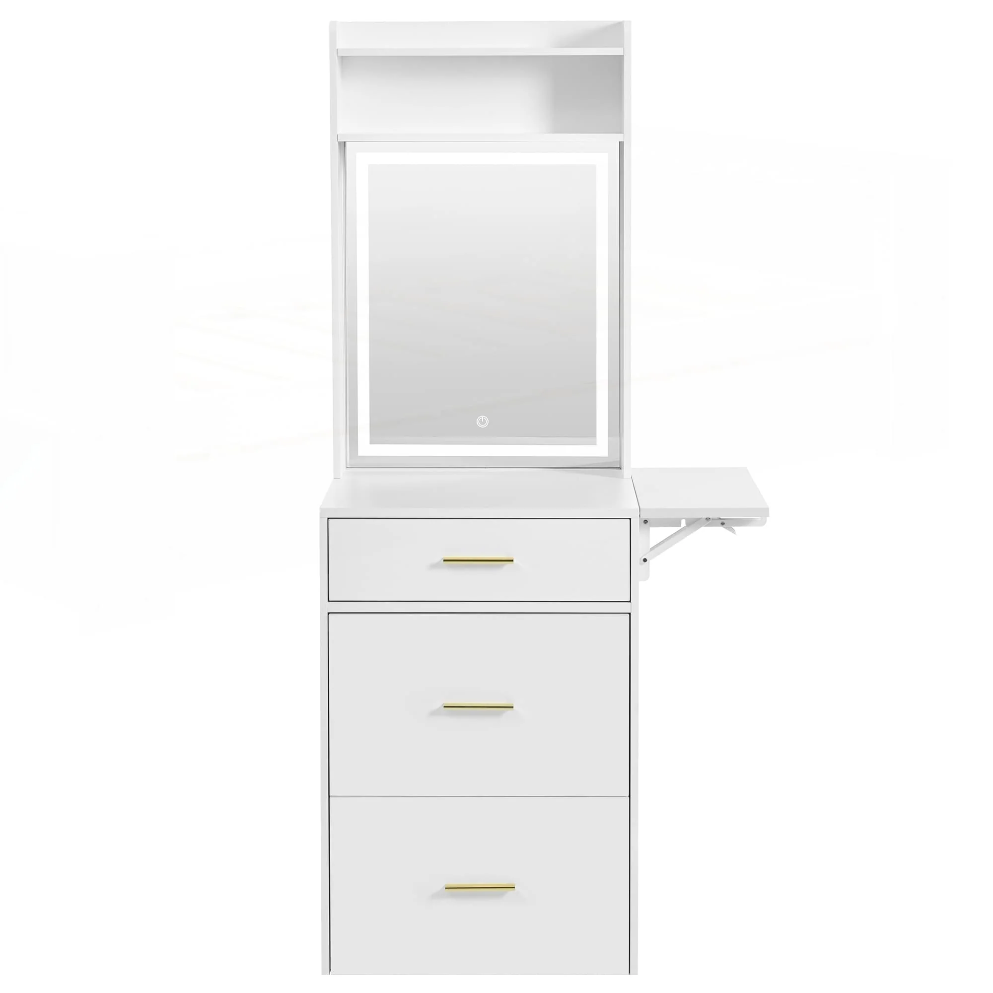 Small Vanity Desk with Mirror and Light