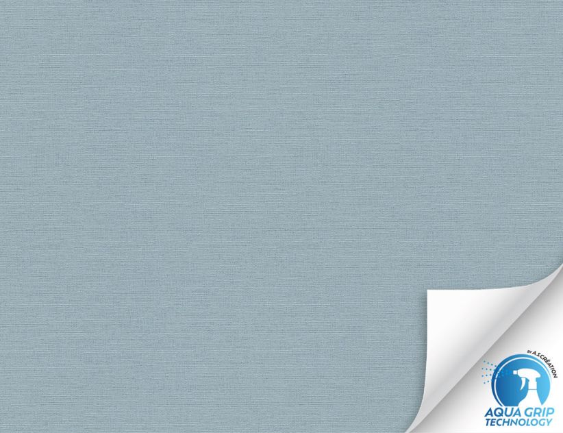 Vorgeleimte Vliestapete Textilstruktur Hellblau