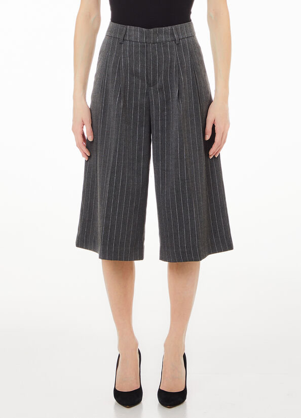 Pantaloni culotte gessati