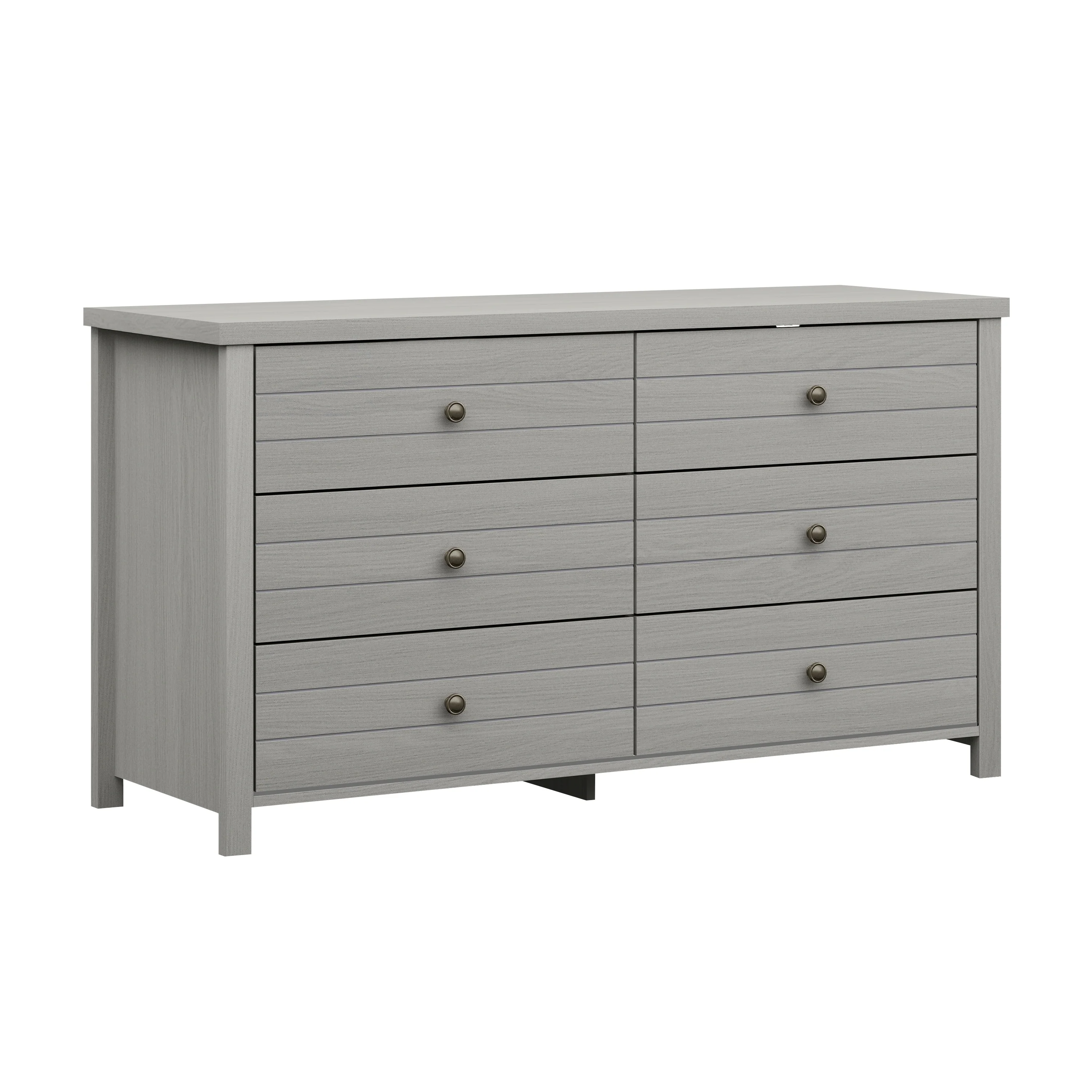 Living Essentials by Hillsdale Harmony Wood 6 Drawer Dresser