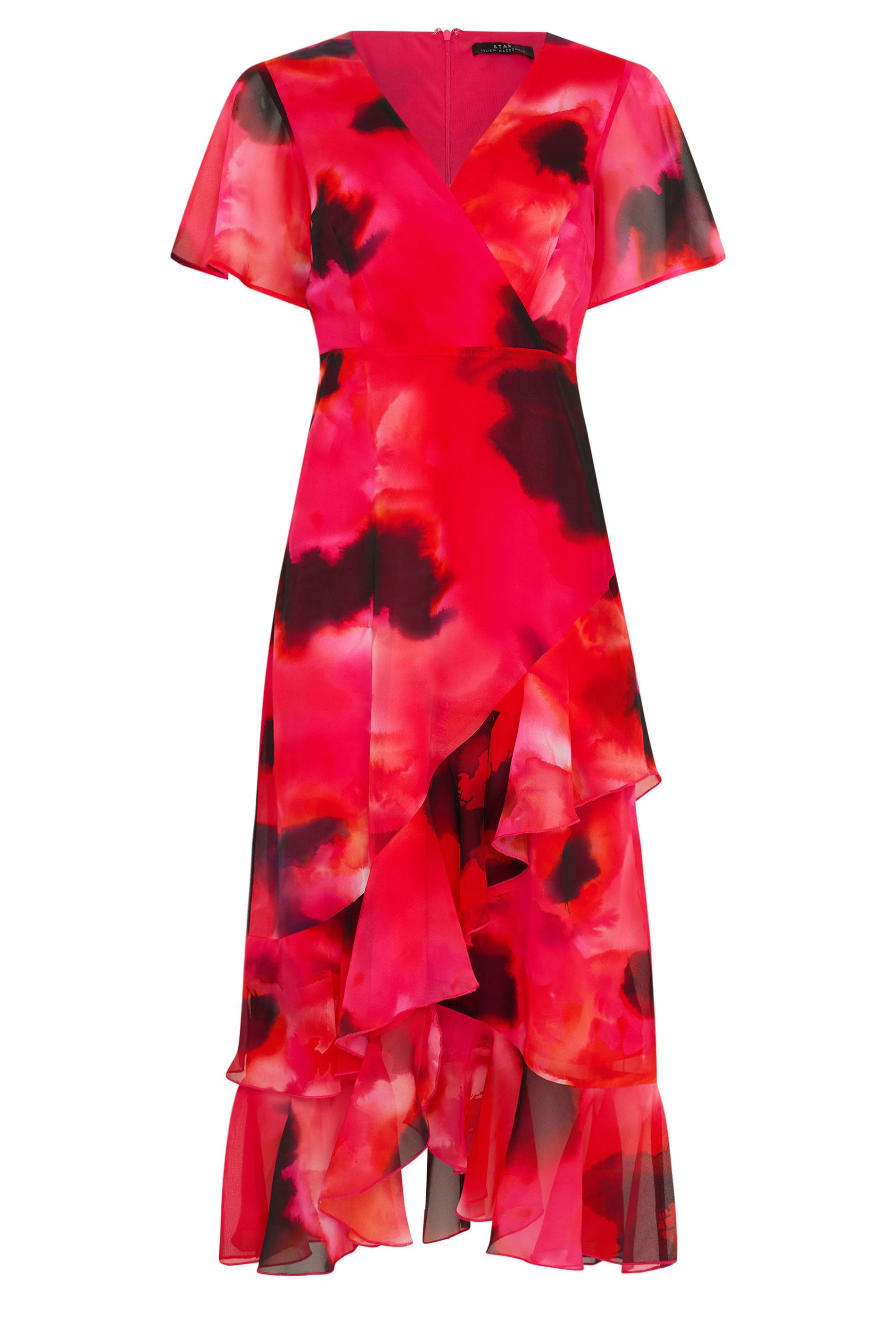 Star by Julien Macdonald Floral Tiered Wrap Dress