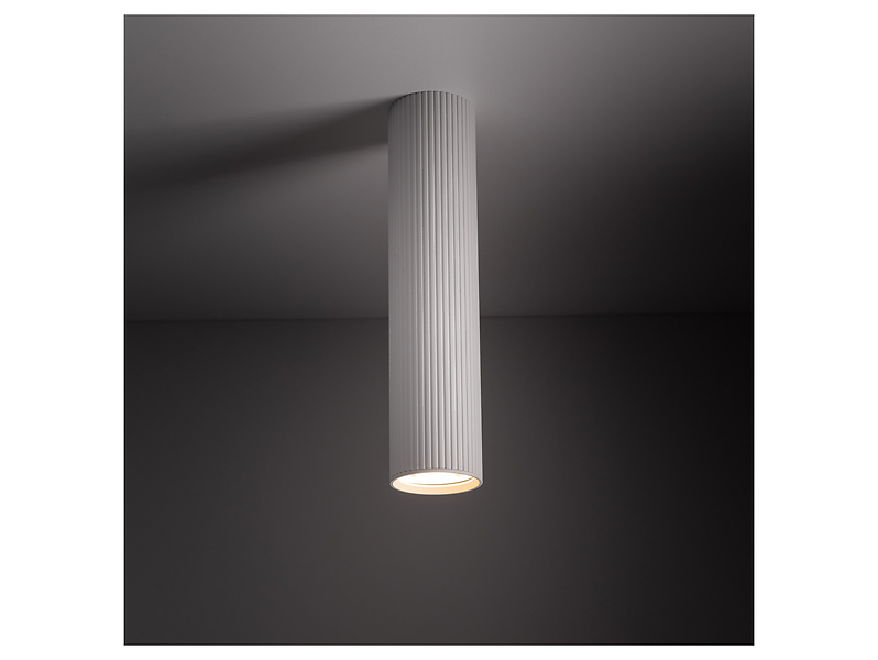 Lampa natynkowa Tune 24 cm metalowa biała