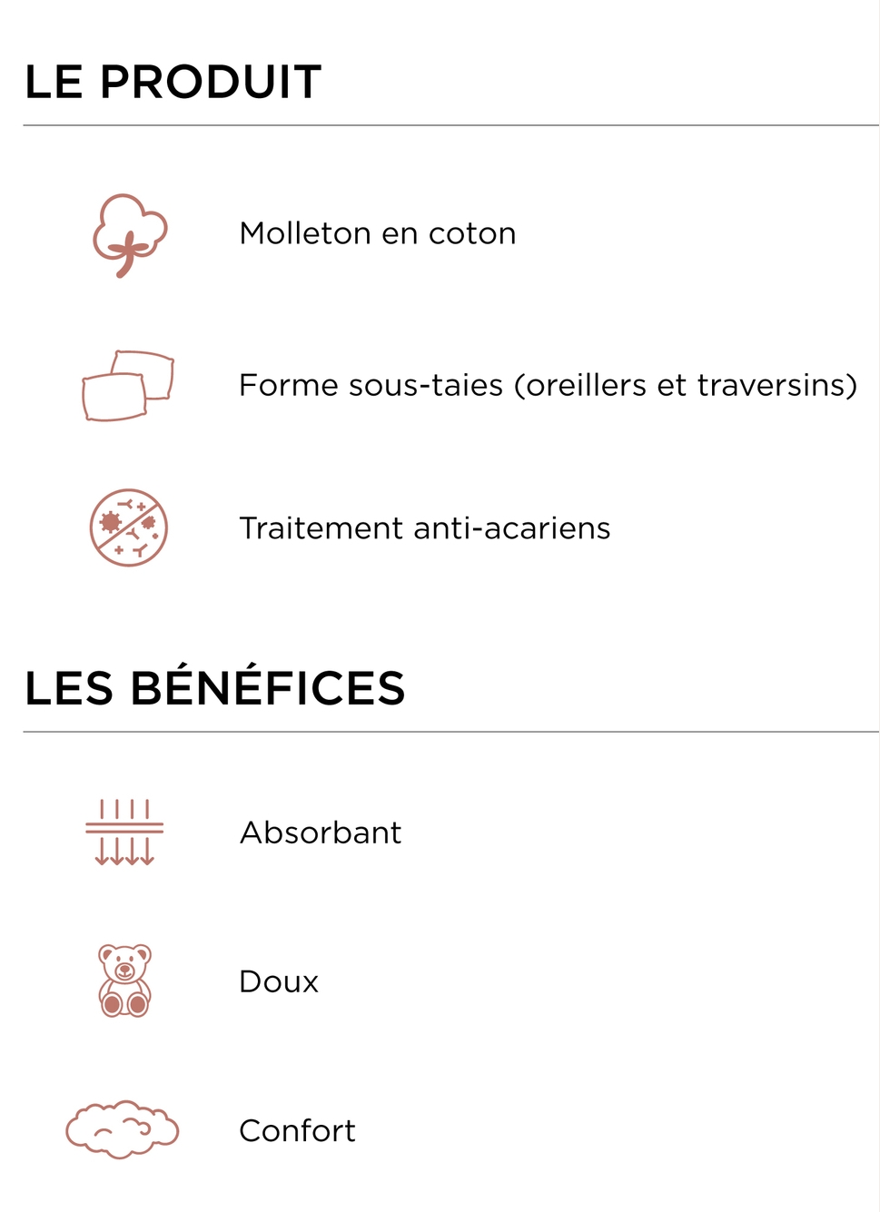 SOUS-TAIE D'OREILLER CARRÉE EN COTON ANTI-ACARIENS BLANC