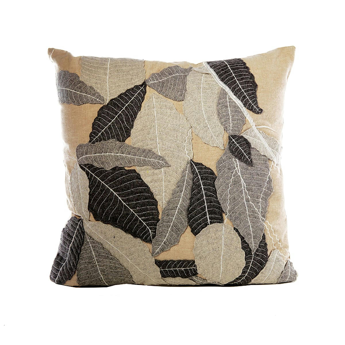 FRESH - Housse de coussin en coton et feutre 50x50