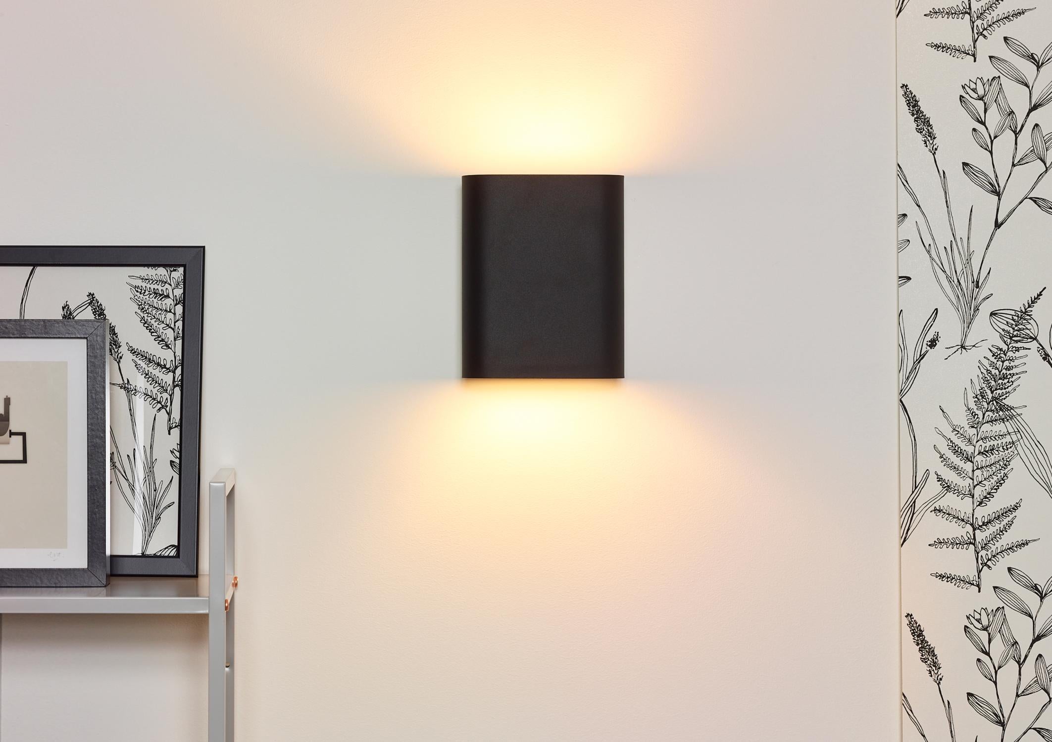 Lucide wandlamp OVALIS - 2xE14 - Zwart