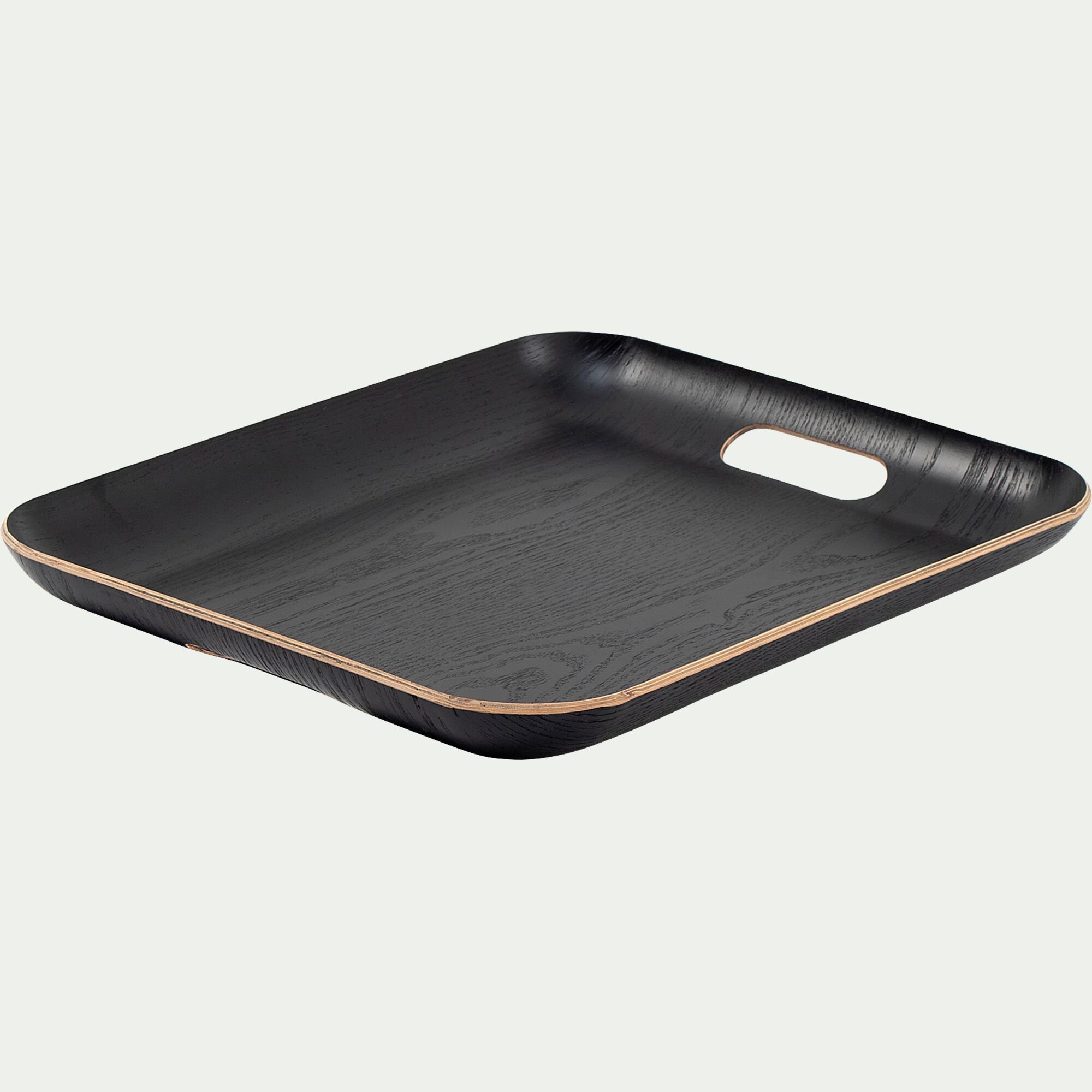 SAULE - Plateau rectangle en bois L45xl36cm - noir