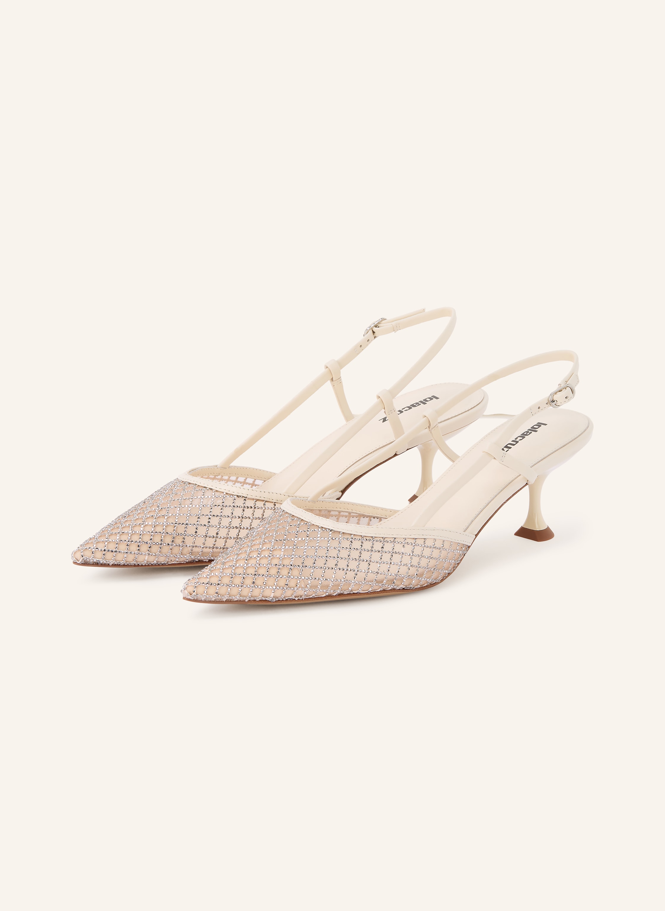 Lola Cruz Slingpumps RUBY 55 mit Schmucksteinen