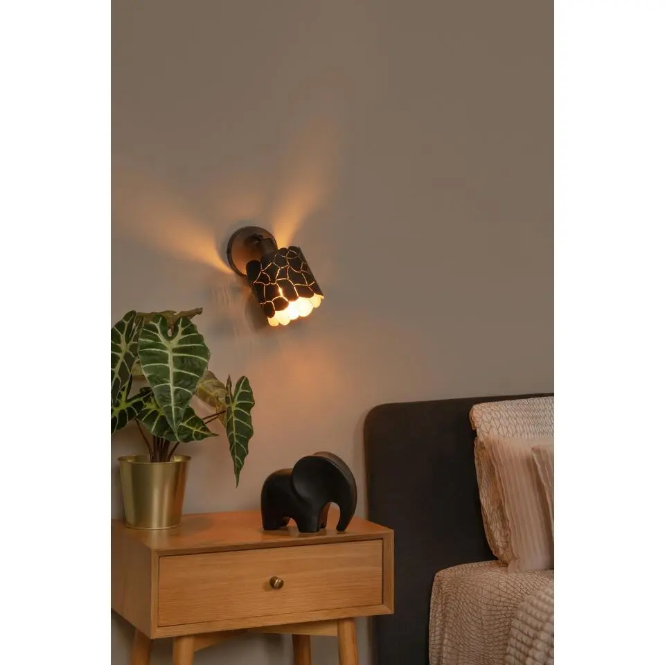 Lucide ALMELO Wandspot - Zwart