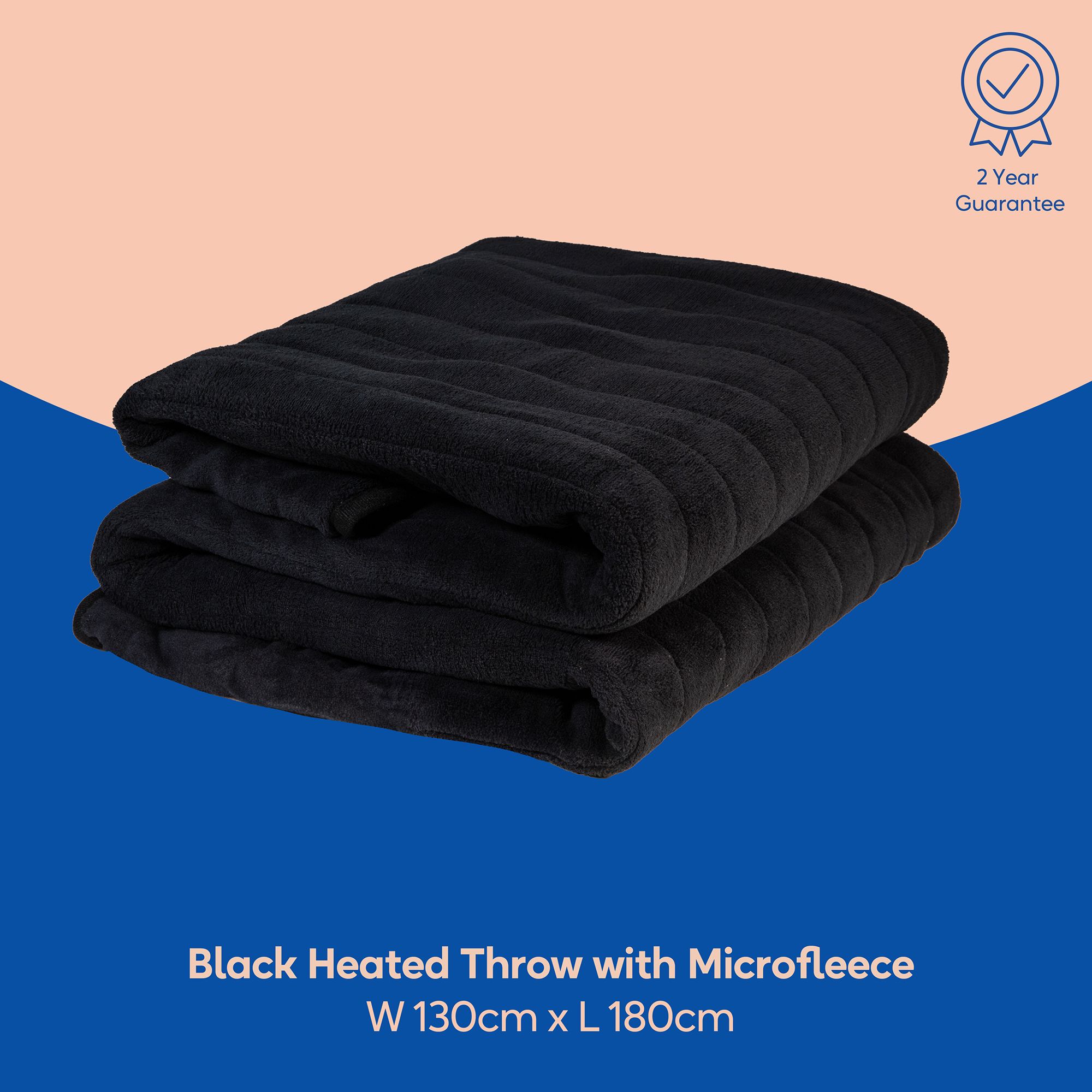 Russell Hobbs Electric Blanket Heated Throw Microfleece 180 x 130cm RHHT1004