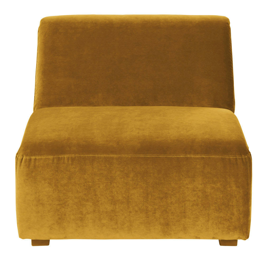 Virgile - Chauffeuse pour canapé modulable en velours ocre