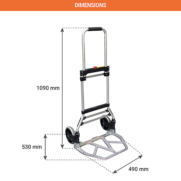 Diable pliant ultra compact - Charge max 100kg - 815007146