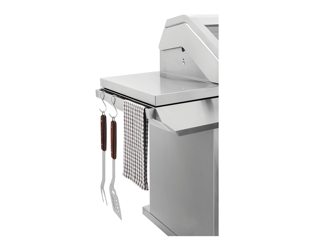 BeefEater 7000 Premium 4 Burner Flame Failure BBQ on Side Burner Cart