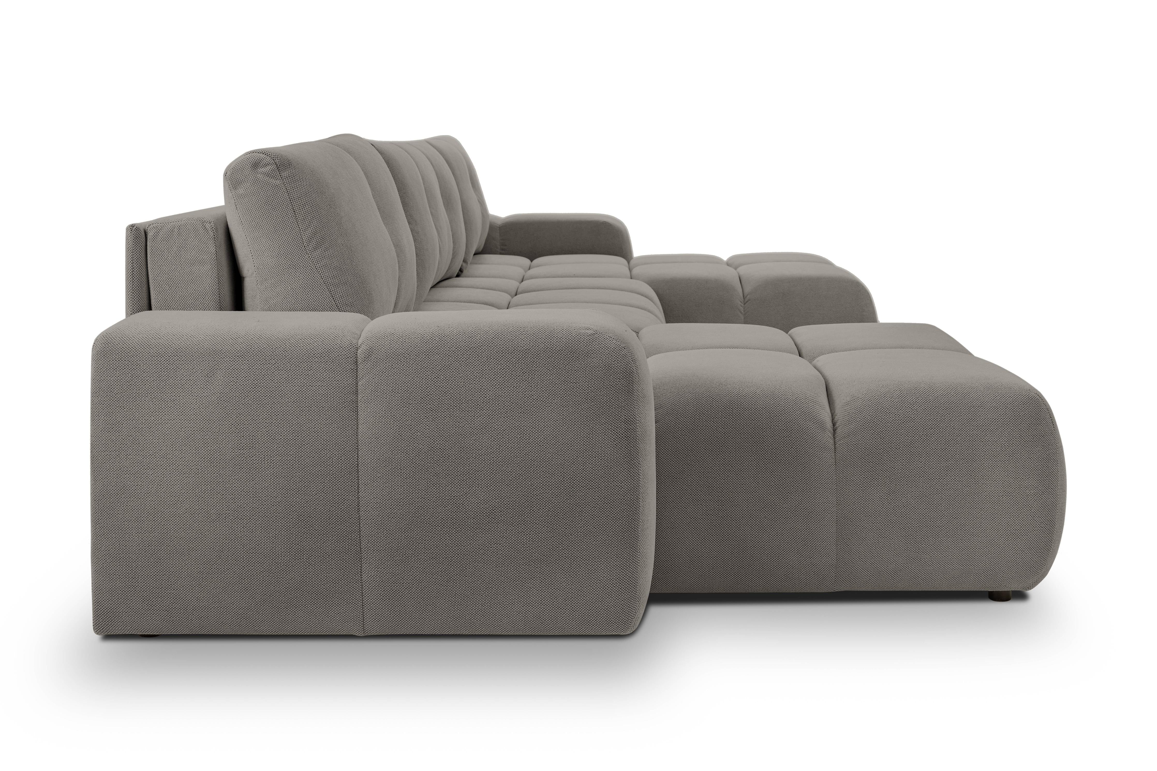 U-bank SOLA met slaapfunctie symmetric chenille bouclé