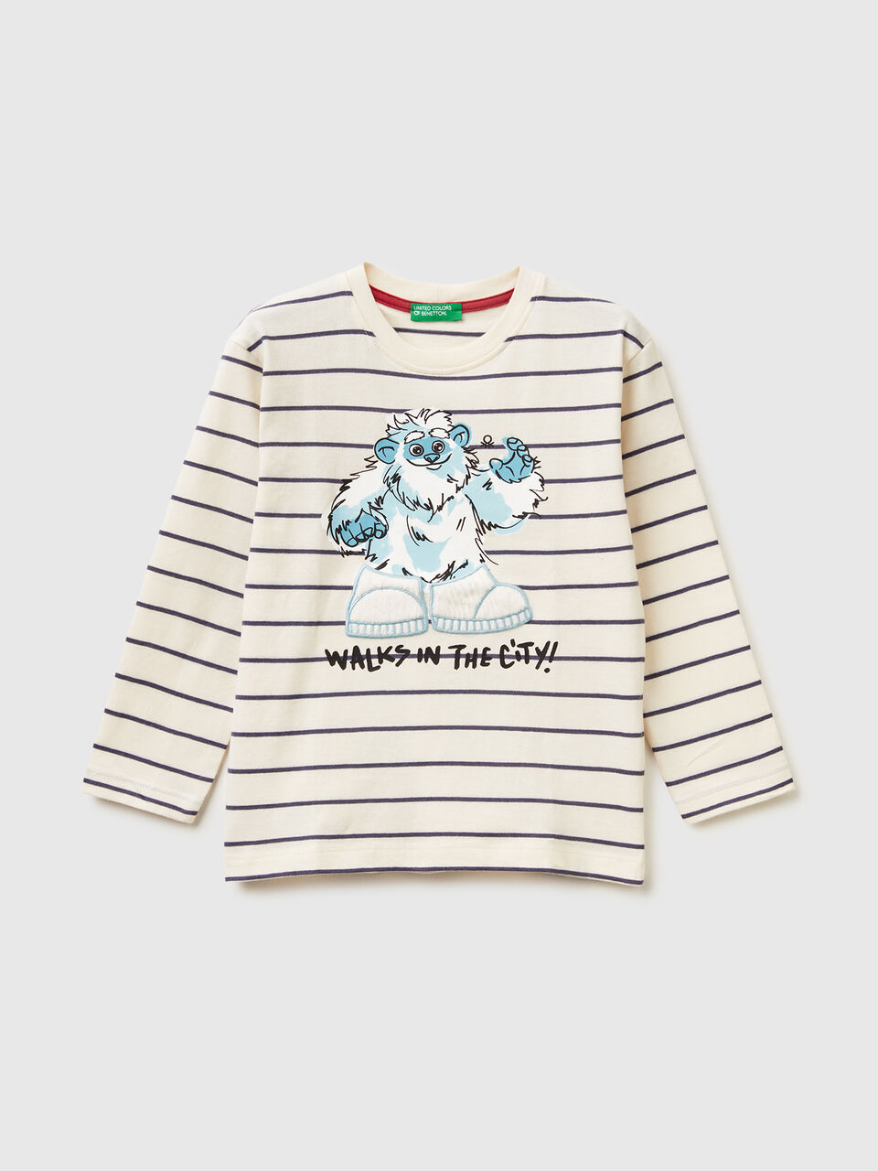 Striped t-shirt with print