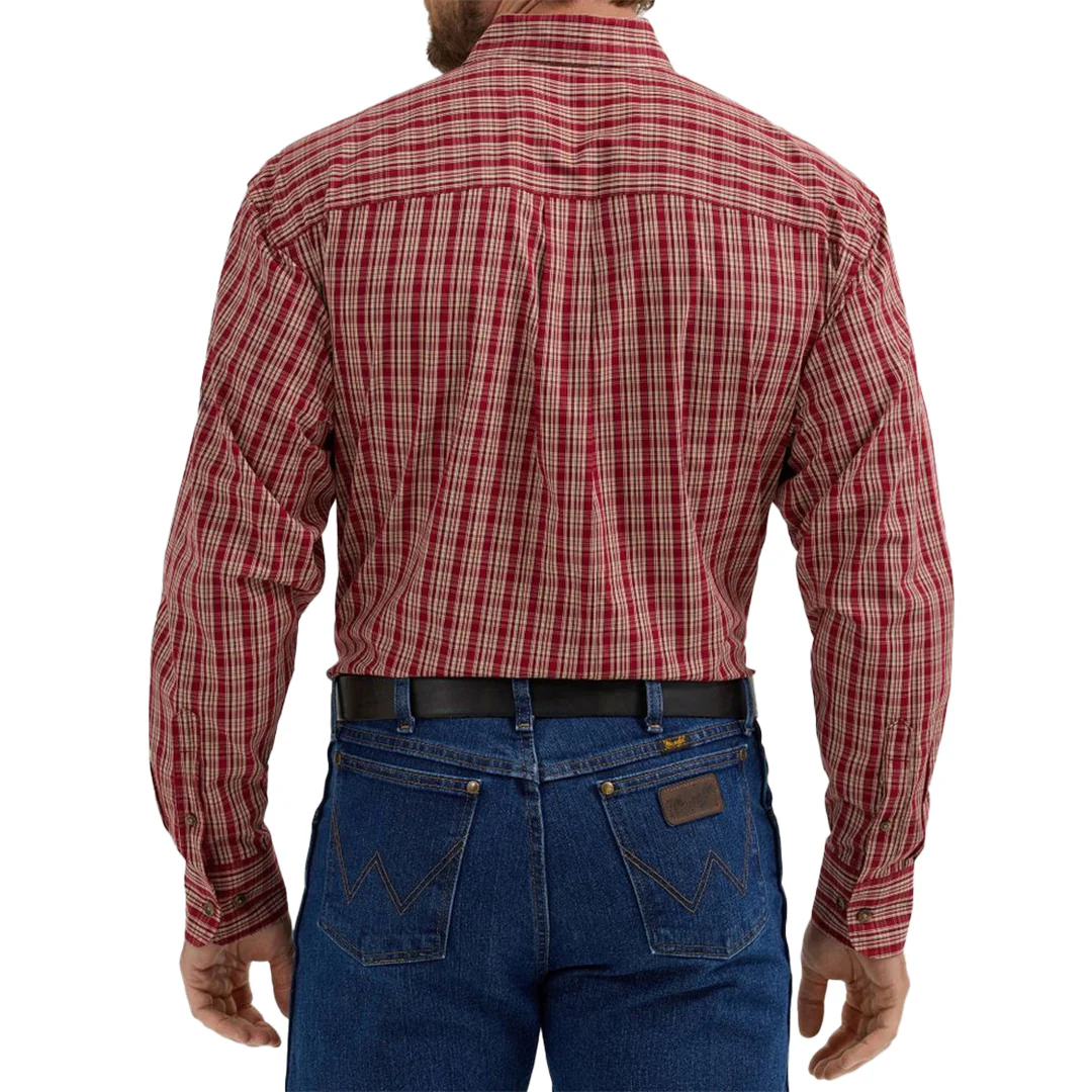 Классическая клетчатая рубашка Wrangler с длинными рукавами и пуговицами