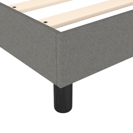 NNEVL Box Spring Bed with Mattress Dark Grey 100x200 cm Fabric