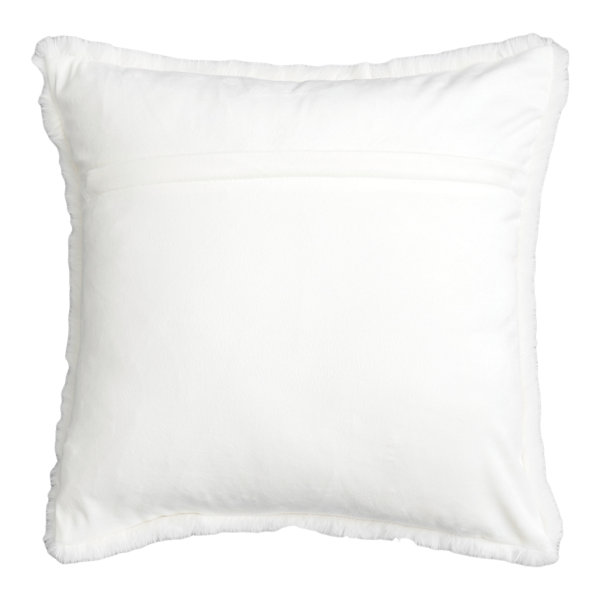 Housse de coussin effet fourrure Bolu blanc l.45 x H.45cm GoodHome