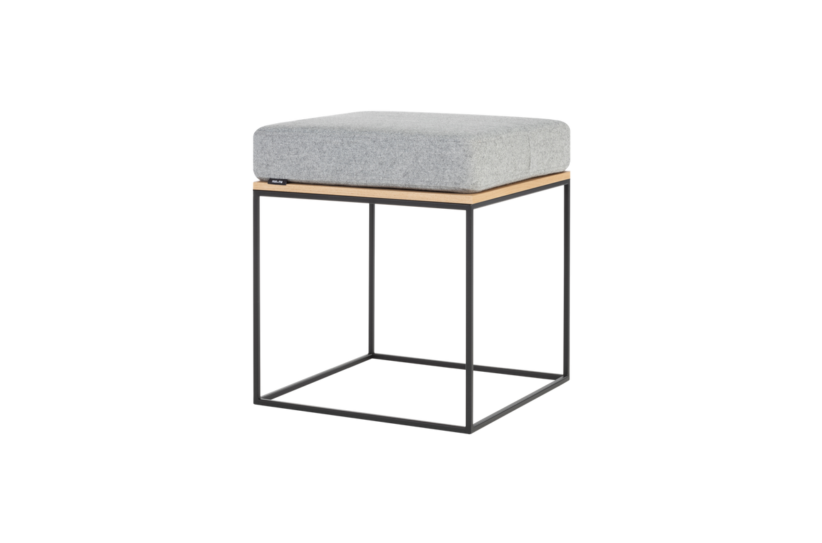 noo.ma FEO Poef - Oak / Universal Grey Wool