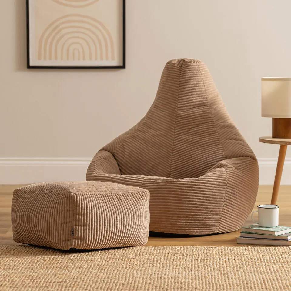 icon Zitzak en Poef Dalton - Corduroy Zitzak - Mokka