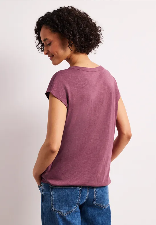 Dropped Shoulder Shirt mit Split Neck