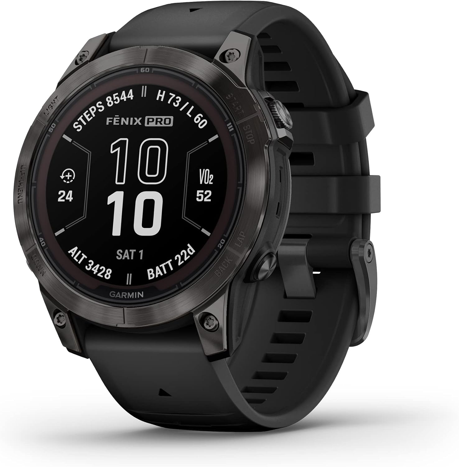 Garmin fēnix 7 Pro Sapphire Solar  Multisport GPS Smartwatch  Built-in Flashlight  Solar Charging Capability  Black  47 mm (Renewed)