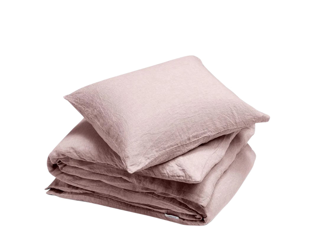 Yumeko dekbedovertrek gewassen linnen rose chambray 140x220   1/60x70
