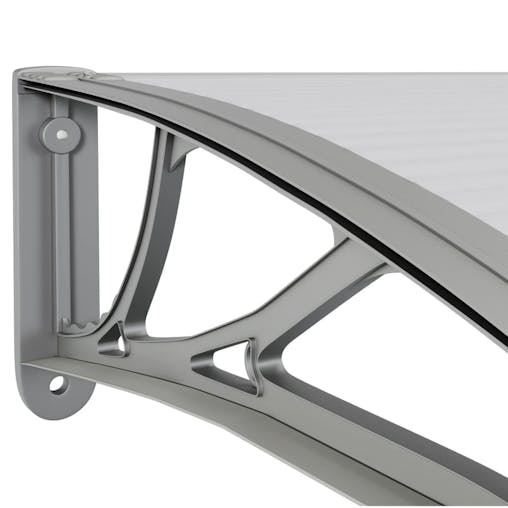 NNEVL Door Canopy Grey 150x100 cm Polycarbonate