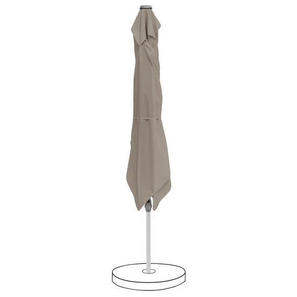 Sonnenschirm, LxB: 250x200 cm, taupe