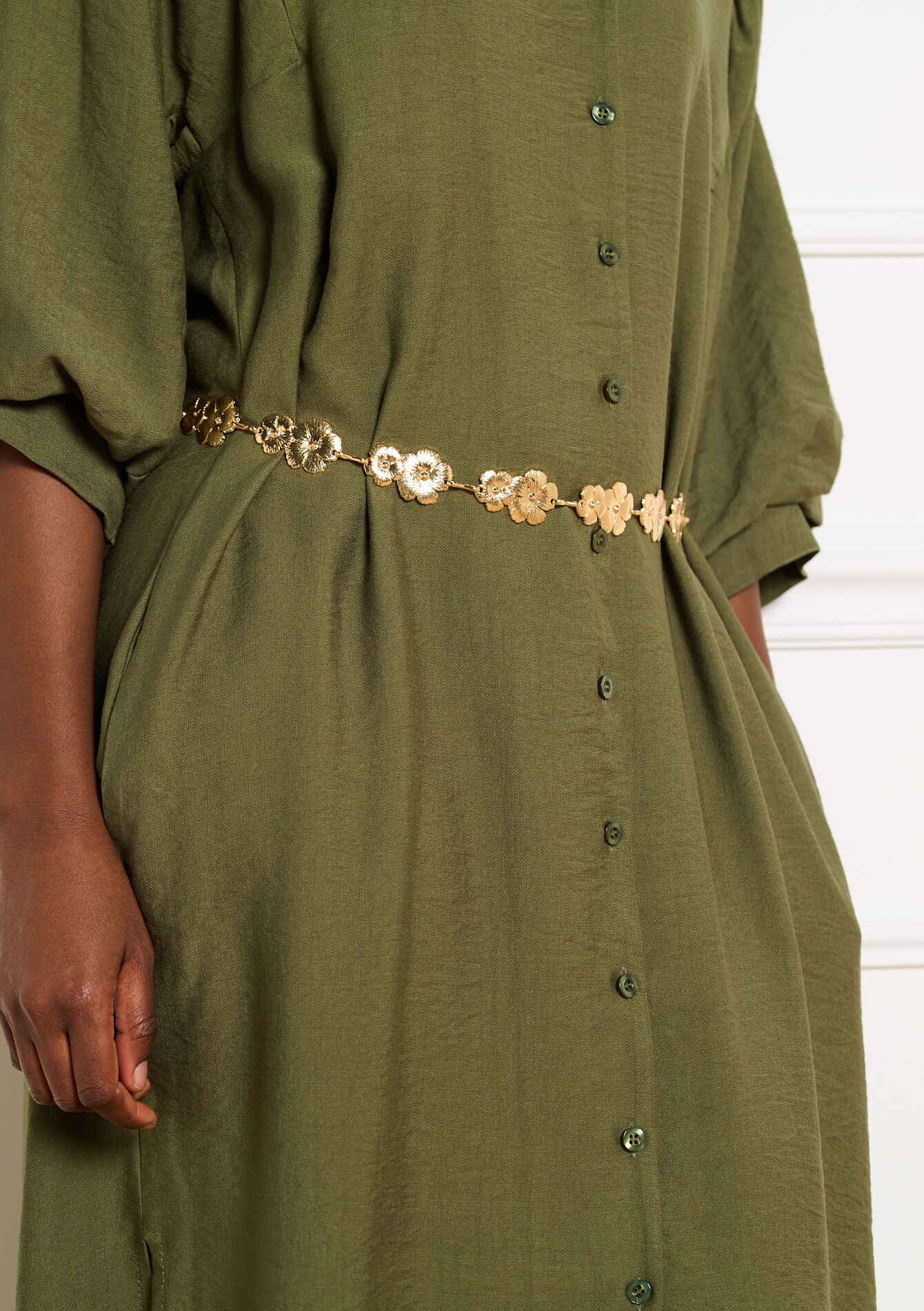 Fijne riem met bloemen