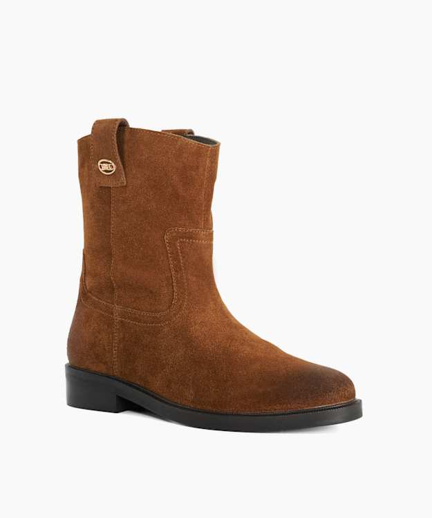 Pixelate Tan - Suede Ankle Boots